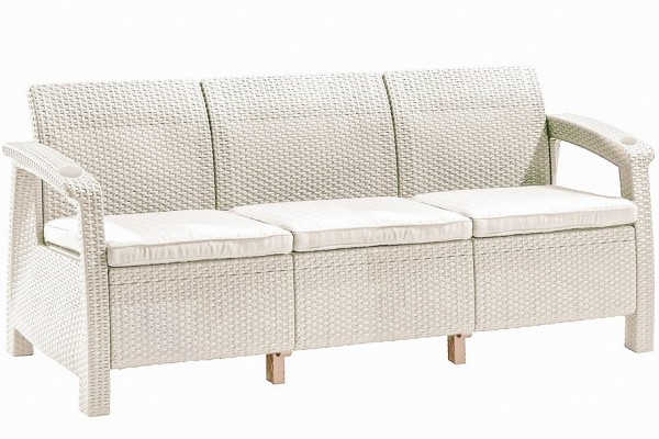 Трёхместный диван  Yalta Sofa 3 Seat белый купить в Пензе