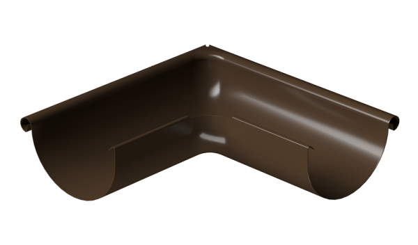 Угол внешний 90° D125 Döcke STAL PREMIUM Каштан, (RAL 8017) купить в Пензе