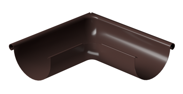 Угол внешний 90° D125 Döcke STAL PREMIUM Шоколад, (RAL 8019) купить в Пензе