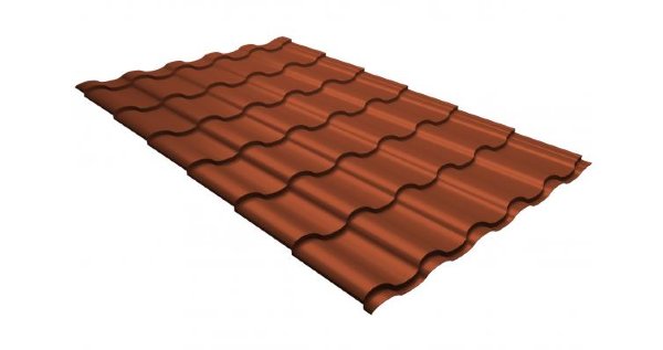 Металлочерепица кредо GL 0,5 GreenСoat Pural RR 750 кирпично-красный (RAL 8004 терракота) купить в Пензе
