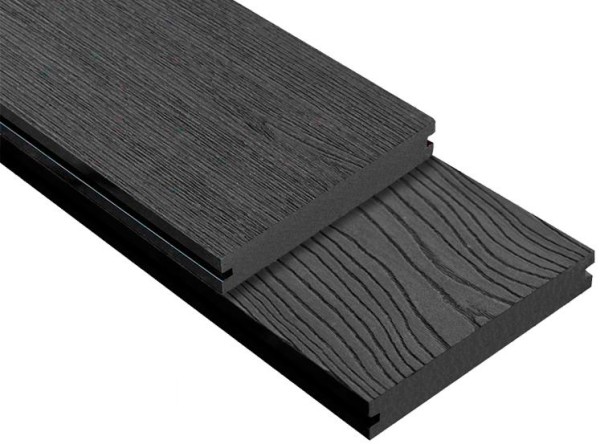 Террасная доска ДПК Outdoor 3D полнотелая STORM/OCEAN BLACK черная купить в Пензе