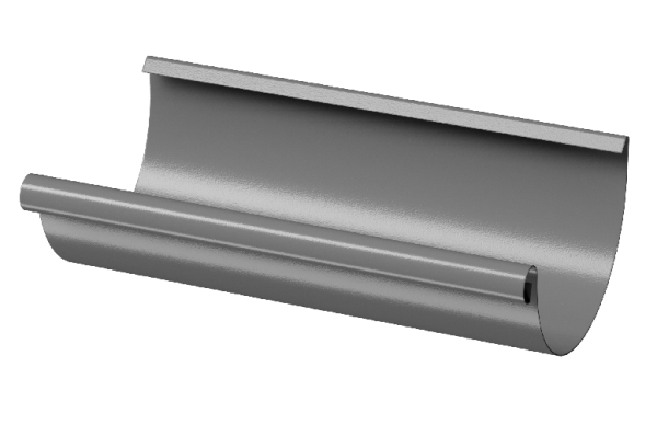 Желоб полукруглый D125 3 м Döcke STAL PREMIUM Графит, (RAL 7024) купить в Пензе