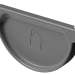 Заглушка желоба D125 Döcke STAL PREMIUM Графит, (RAL 7024) купить в Пензе