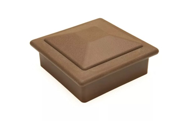 Крышка верхняя ПВХ для столба Deckart 125х125 Шоколад купить в Пензе