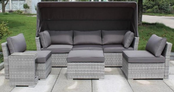 Диван-Трансформер AFINA плетеный из иск. ротанга AFM-320G Grey купить в Пензе