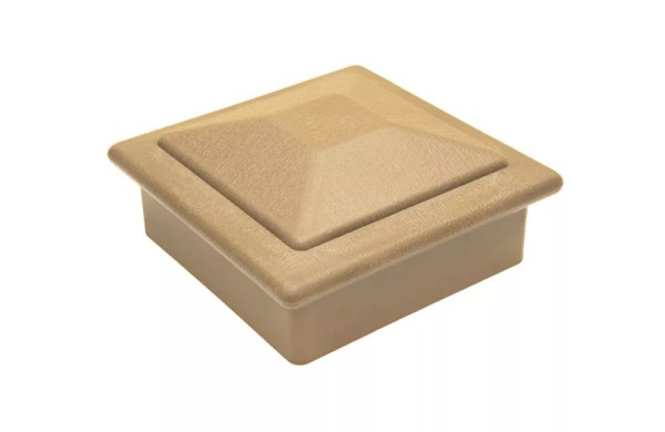 Крышка верхняя фигурная ПВХ для столба Deckart 100х100 Орех купить в Пензе