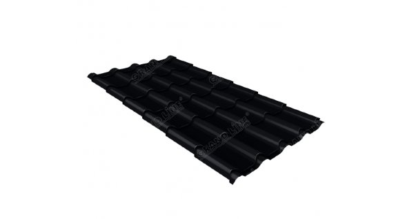 Металлочерепица камея 0,45 Drap RAL 9005 черный купить в Пензе