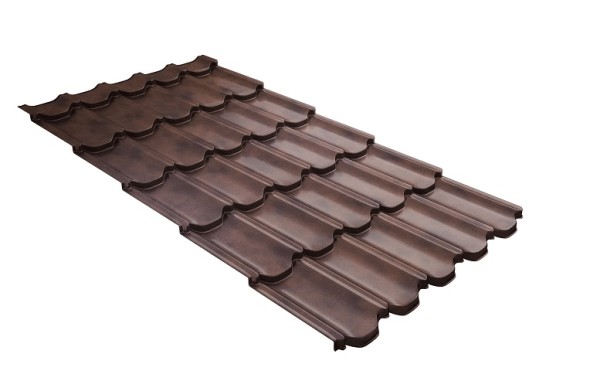 Металлочерепица квинта плюс с  3D резом 0,45 Safari Twincolor Brown купить в Пензе