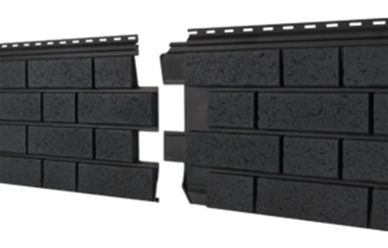 Фасадная панель Ю-пласт Стоун Хаус S-Lock Клинкер Нордик Графитовый купить в Пензе