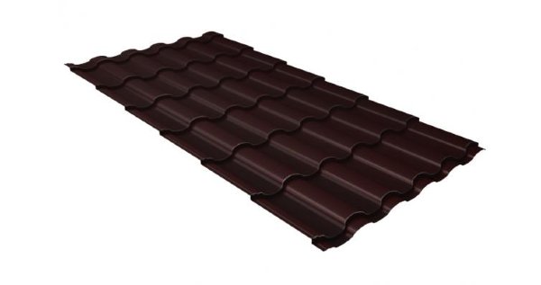 Металлочерепица кредо 0,5 Satin RAL 8017 шоколад купить в Пензе