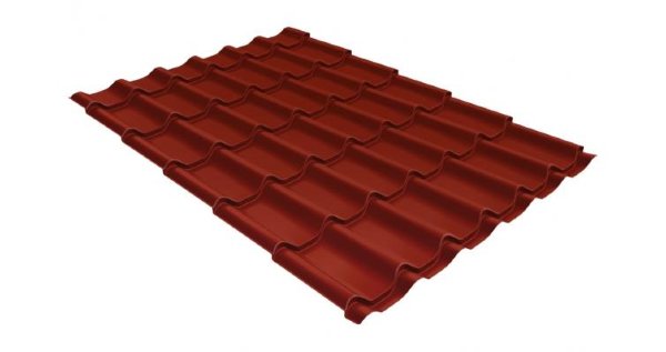 Металлочерепица классик GL 0,5 Velur20 RAL 3009 оксидно-красный купить в Пензе