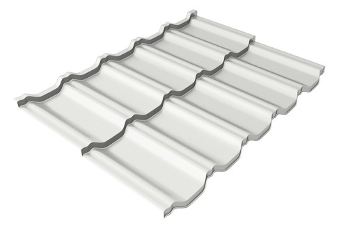 Металлочерепица модульная Квинта Uno Grand Line c 3D резом 0,5 Satin RAL 9003 сигнальный белый купить в Пензе