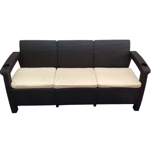 Трёхместный диван  Yalta Sofa 3 Seat венге купить в Пензе