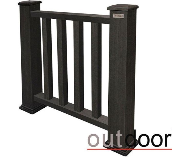 Ограждение из ДПК Outdoor Классик 3D STORM чёрный купить в Пензе