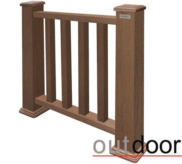 Ограждение из ДПК Outdoor Классик 3D STORM коричневый микс купить в Пензе