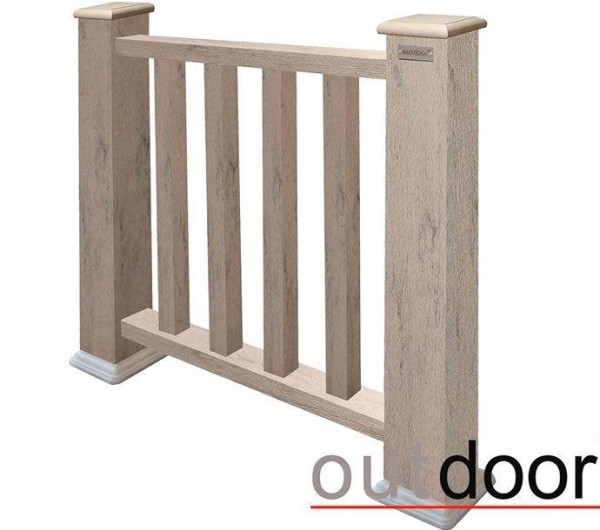 Ограждение из ДПК Outdoor Классик 3D STORM серый микс купить в Пензе