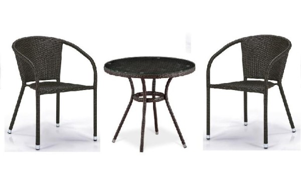 Комплект плетеной мебели AFINA из иск. ротанга Асоль-7 T282ANT/Y137C-W53 Brown 2Pcs купить в Пензе