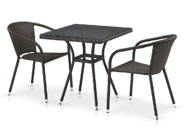 Комплект плетеной мебели AFINA из иск. ротанга T282BNT/Y137C-W53 Brown 2Pcs купить в Пензе