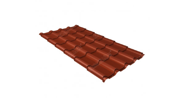 Металлочерепица камея 0,5 Satin RAL 8004 терракота купить в Пензе