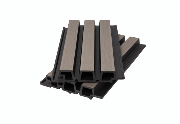 Фасадная панель брусковая двухцветная co-extrusion, snow mix купить в Пензе