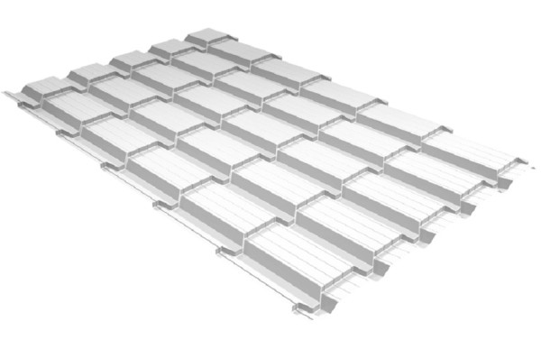 Металлочерепица GL квадро профи 0,5 Satin RAL 9003 сигнальный белый купить в Пензе