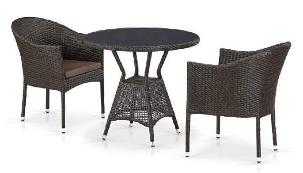 Комплект плетеной мебели AFINA из иск. ротанга T707ANS/Y350-W53 Brown 2Pcs купить в Пензе