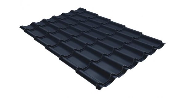 Металлочерепица классик 0,5 Satin RAL 7024 мокрый асфальт купить в Пензе