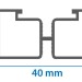 Лага алюминиевая KRONEX 40x15x3000 мм опорная Slim купить в Пензе