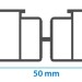 Лага алюминиевая KRONEX 50x25x3000 мм несущая купить в Пензе