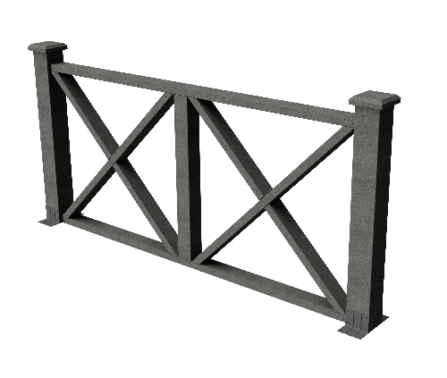 Ограждения декоративное ДПК GRINDERDECO Тауэр серый базальт купить в Пензе