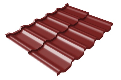Металлочерепица модульная Квинта Uno Grand Line c 3D резом 0,5 Satin RAL 3011 коричнево-красный купить в Пензе
