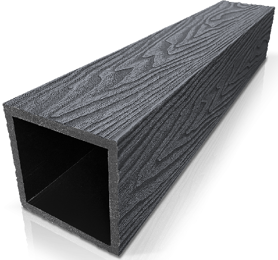 Столб ДПК 3D GardenParkett фактура дерева Графит купить в Пензе