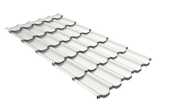 Металлочерепица квинта плюс с 3D резом 0,5 Satin RAL 9003 сигнальный белый купить в Пензе