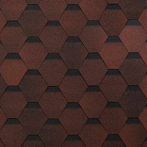 Гибкая черепица Shinglas, коллекция Оптима – Красный купить в Пензе