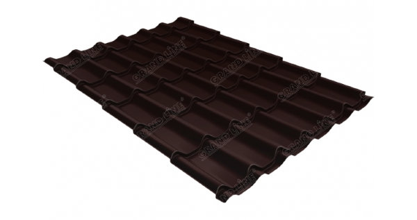 Металлочерепица классик GL 0,5 Quarzit RAL 8017 шоколад Metallic купить в Пензе