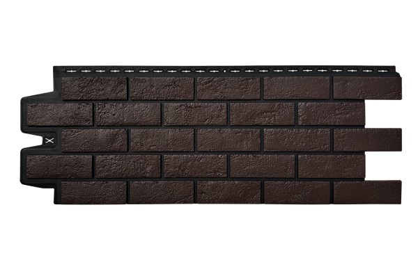 ФП Grand Line состаренный кирпич премиум Шоколадный (шов RAL 9005) купить в Пензе